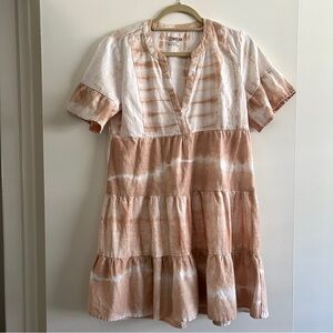 Faherty organic cotton tiered dress